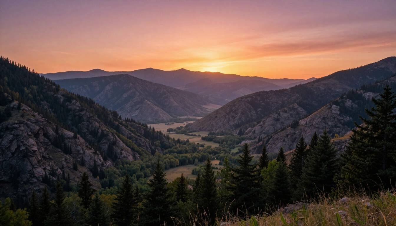 Peaceful Utah mountain landscape