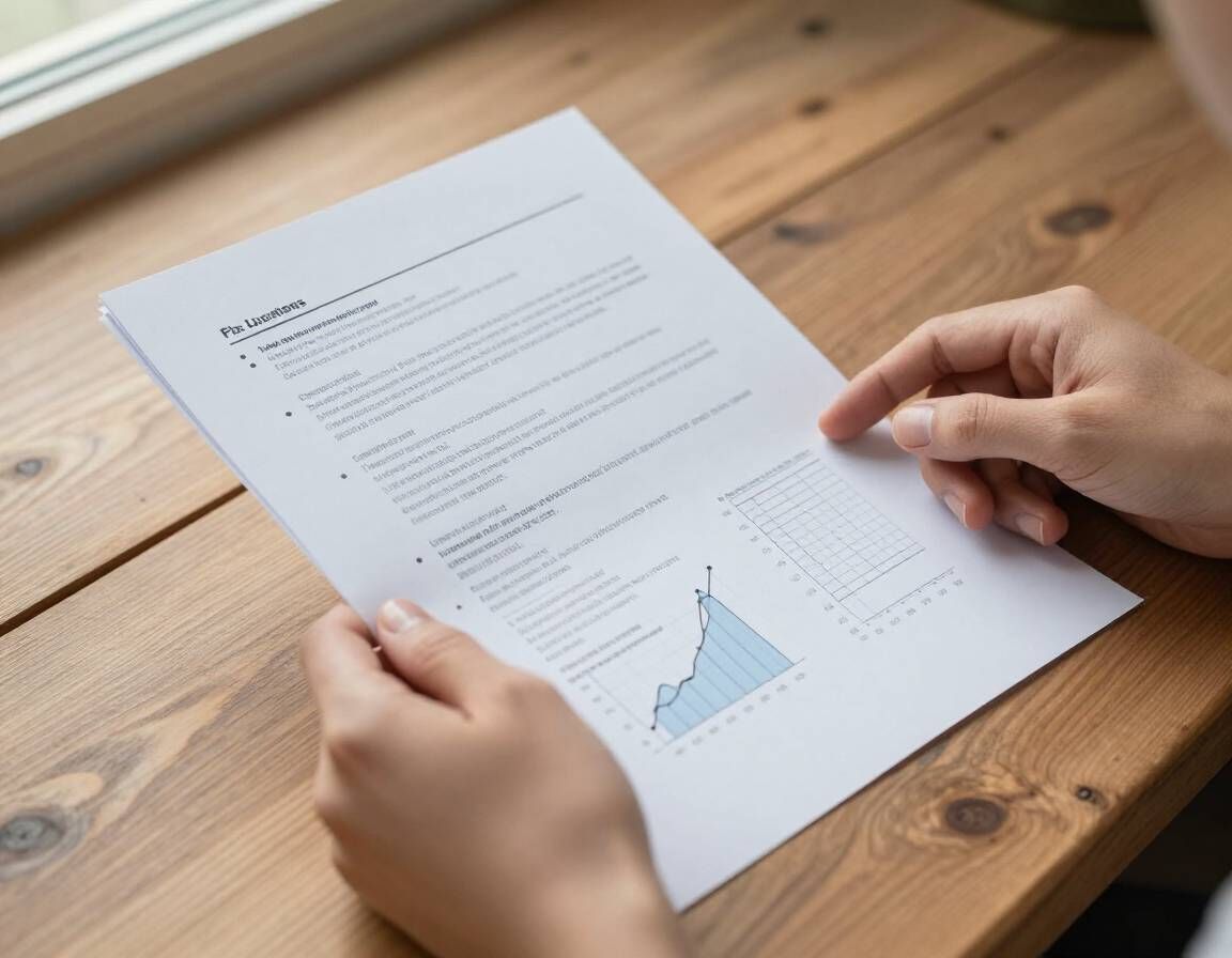 Person reviewing funeral planning documents