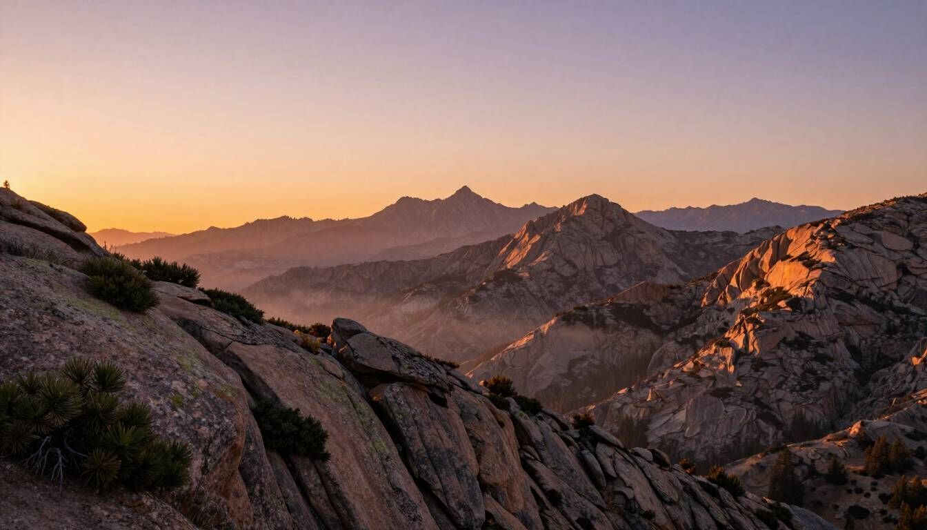 Utah mountains at sunset