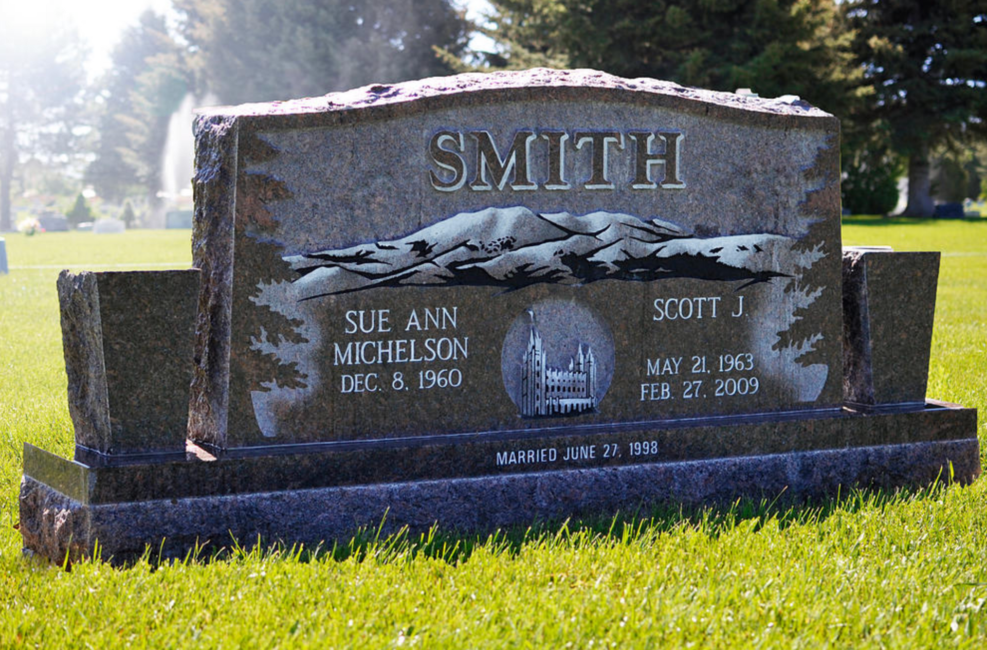 Upright Granite Headstone