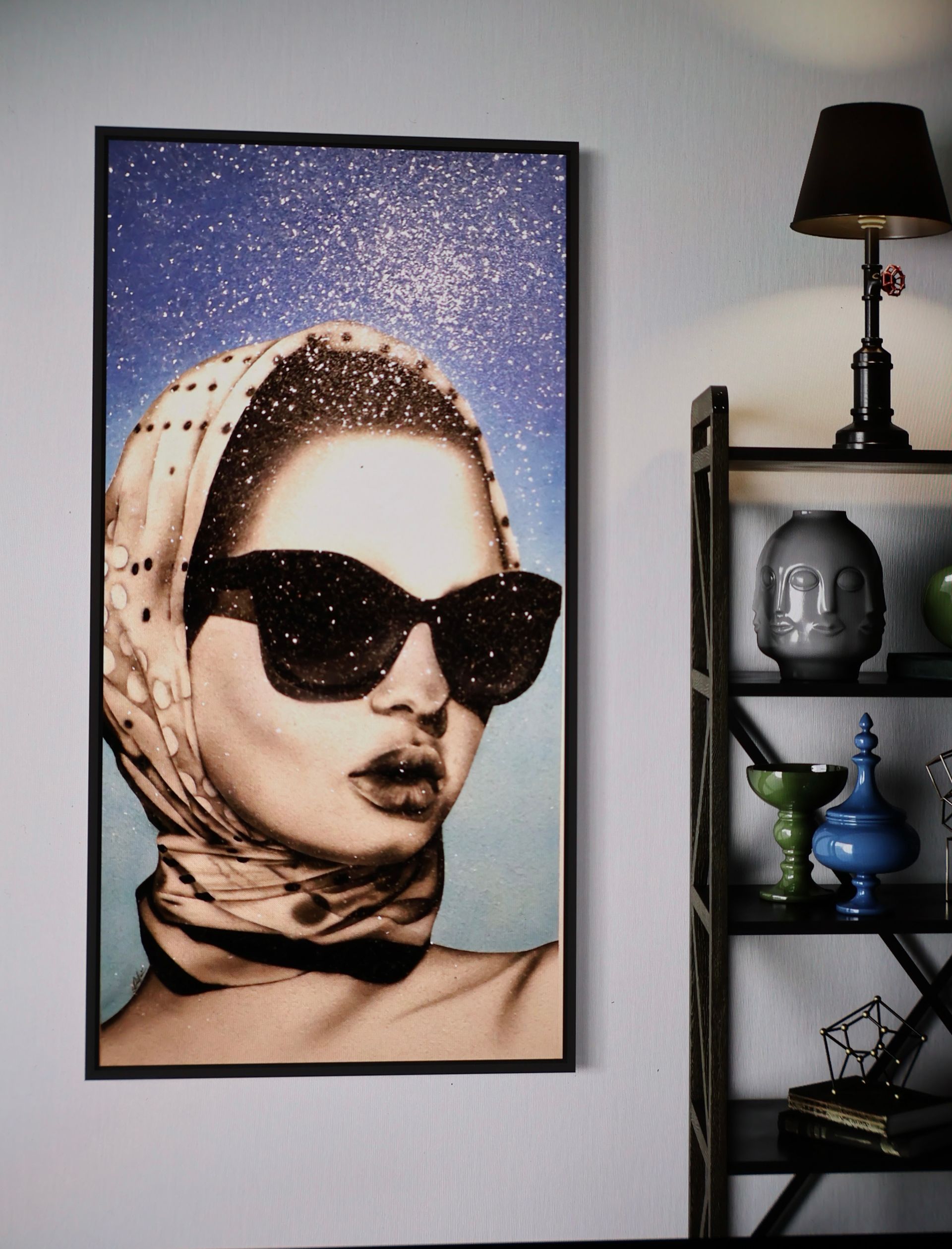 Diamond glass woman