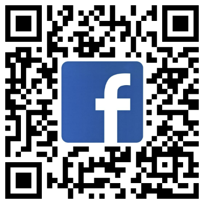 莎瓦黑白二維碼內的 Facebook 標誌