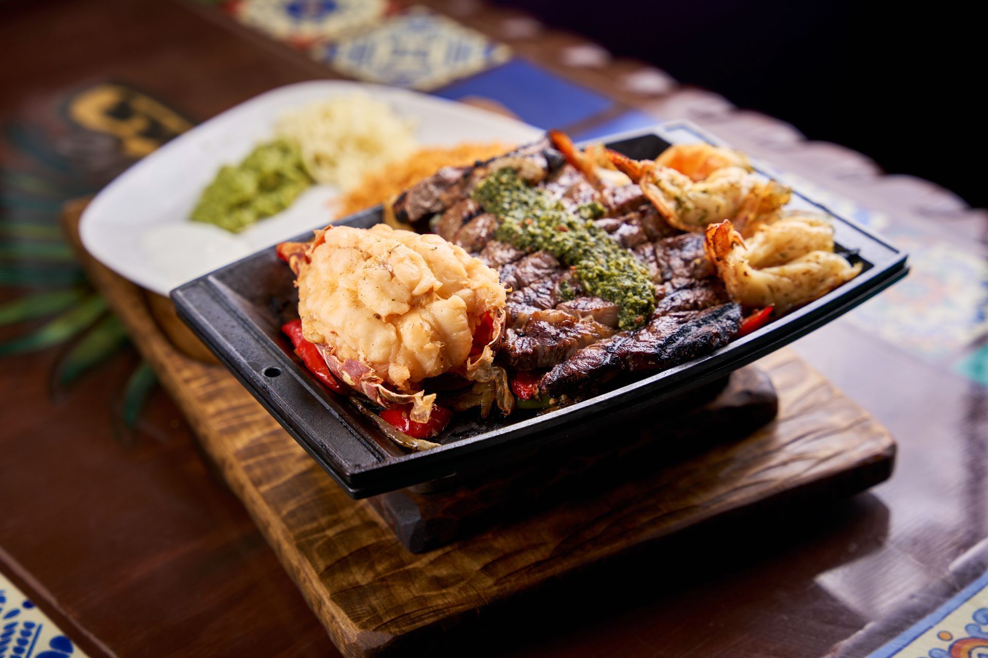 Lobbster and Rib-eye Fajitasf