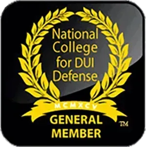 National College for DUI Defense gold laurel emblem with “General Member” on black background