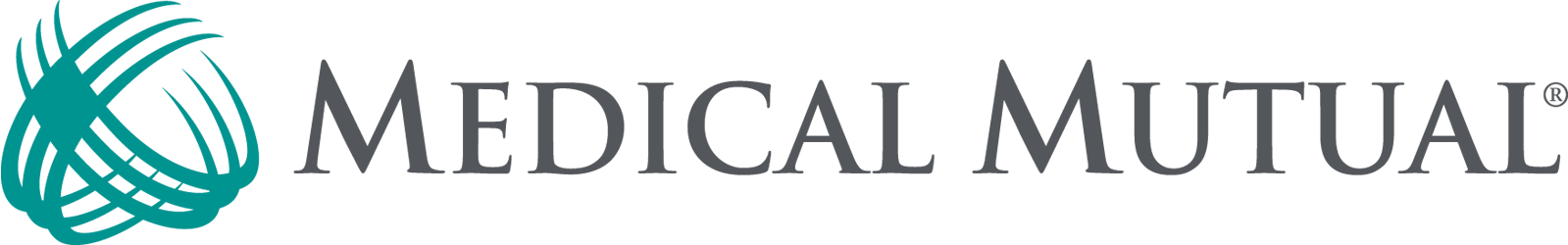 Medical Mutual logo, featuring a teal, woven-style icon to the left of the company name in dark gray serif text.