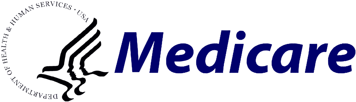 The Medicare logo featuring a stylized abstract icon next to the blue word
