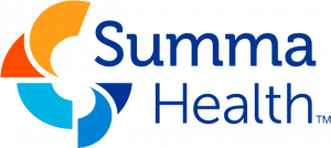 The Summa Health logo, featuring a circular graphic of red, orange, and blue arcs beside the text