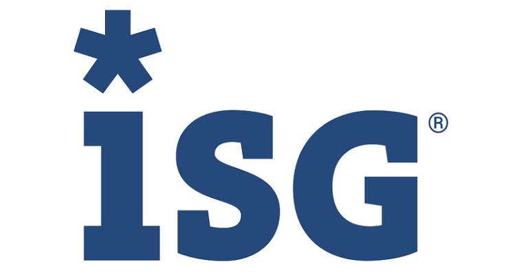 Blue iSG logo with an asterisk above the i and a registered trademark symbol