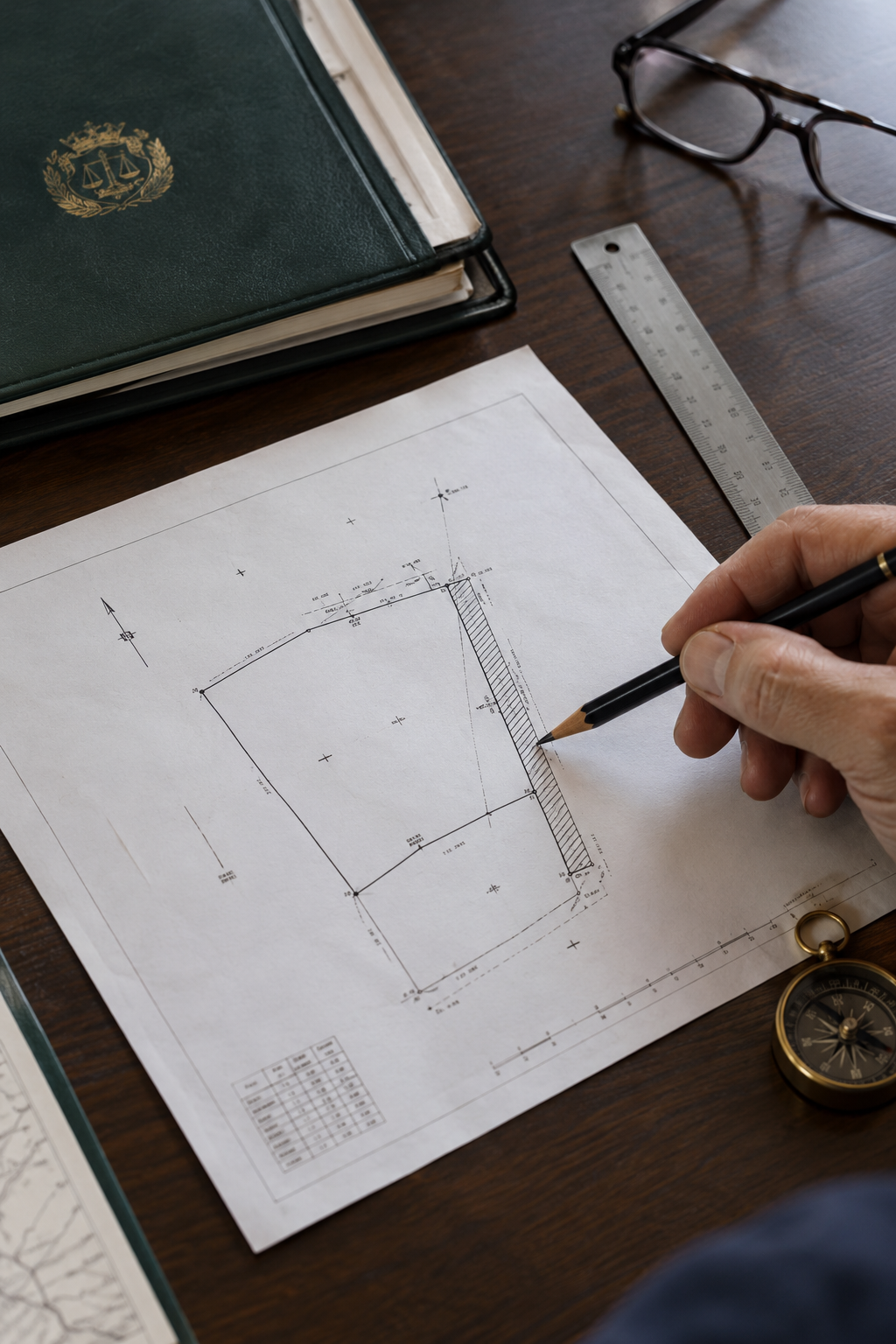 Title deed and Surveyor General diagram showing a servitude strip along a property boundary