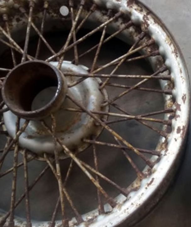 Sandblasting wheel before