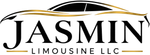 Jasmin Limousine LLC logo with gold and black text and stylized arch design
