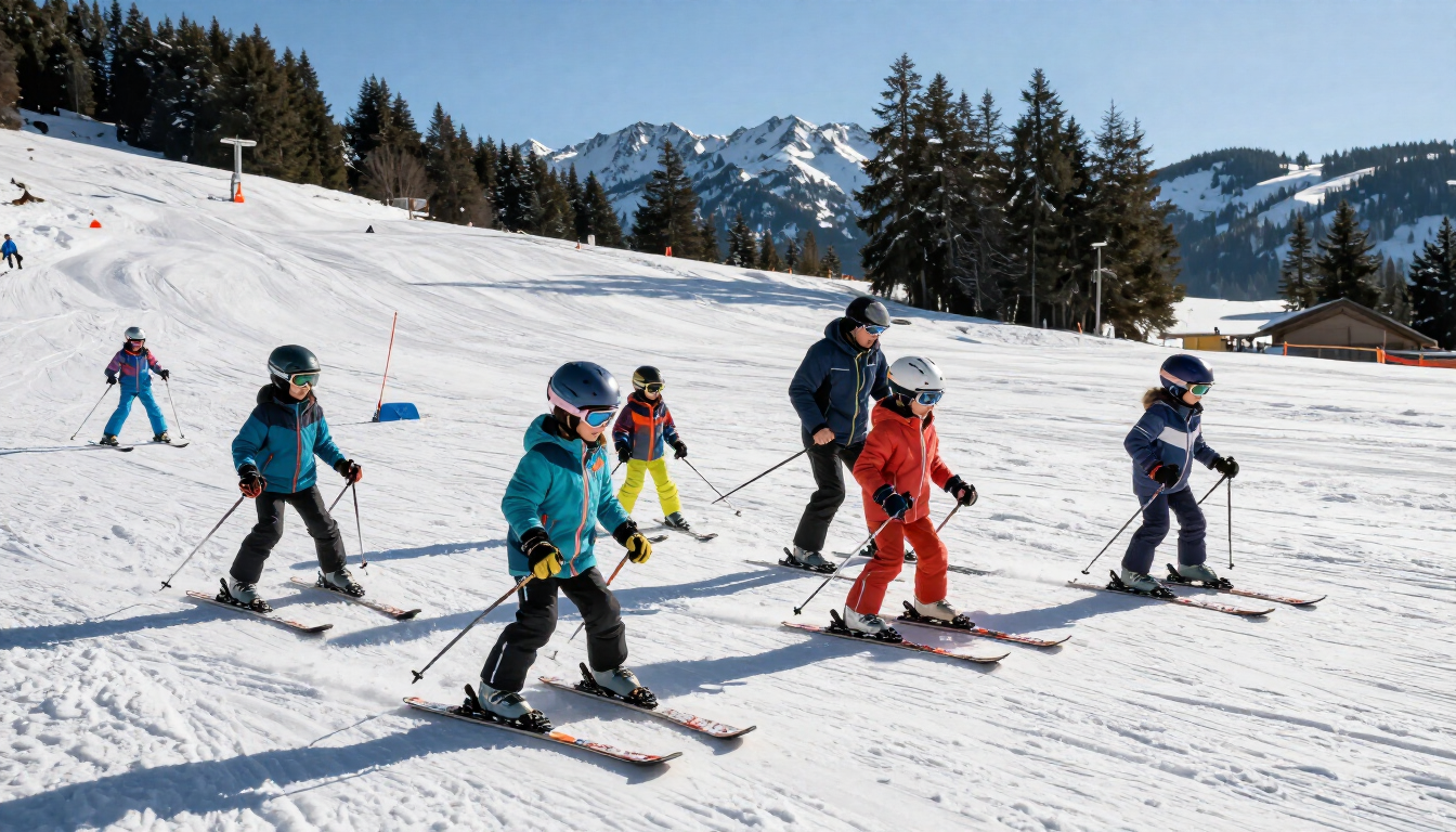 Flying Forerunners program skiers learning fundamentals