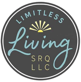 Logo: Gray circle with