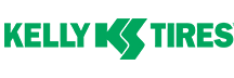 Kelly Tires logo in green and white with stylized K emblem