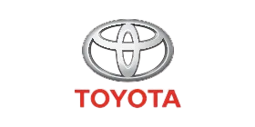 The toyota logo is on a white background.