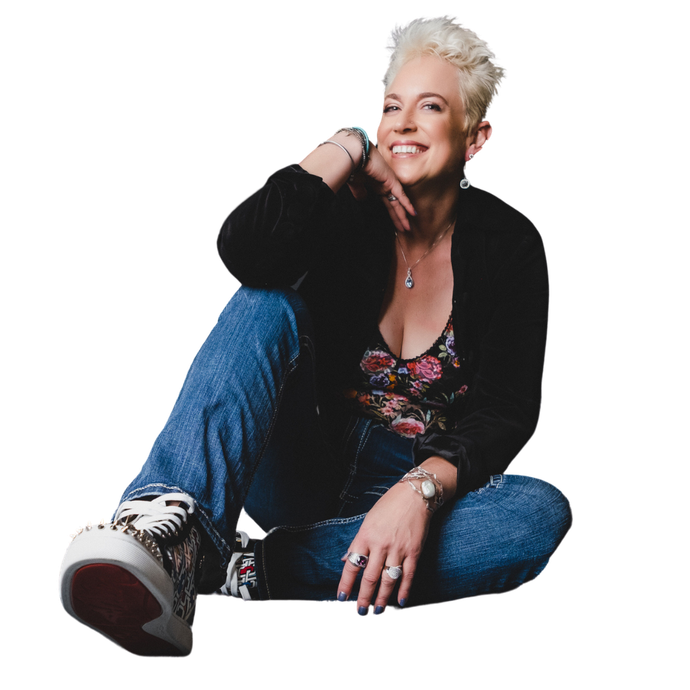 Julie Jones sitting and smiling