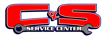 C&S Service Center logo with large red letters and a black-and-white wrench graphic
