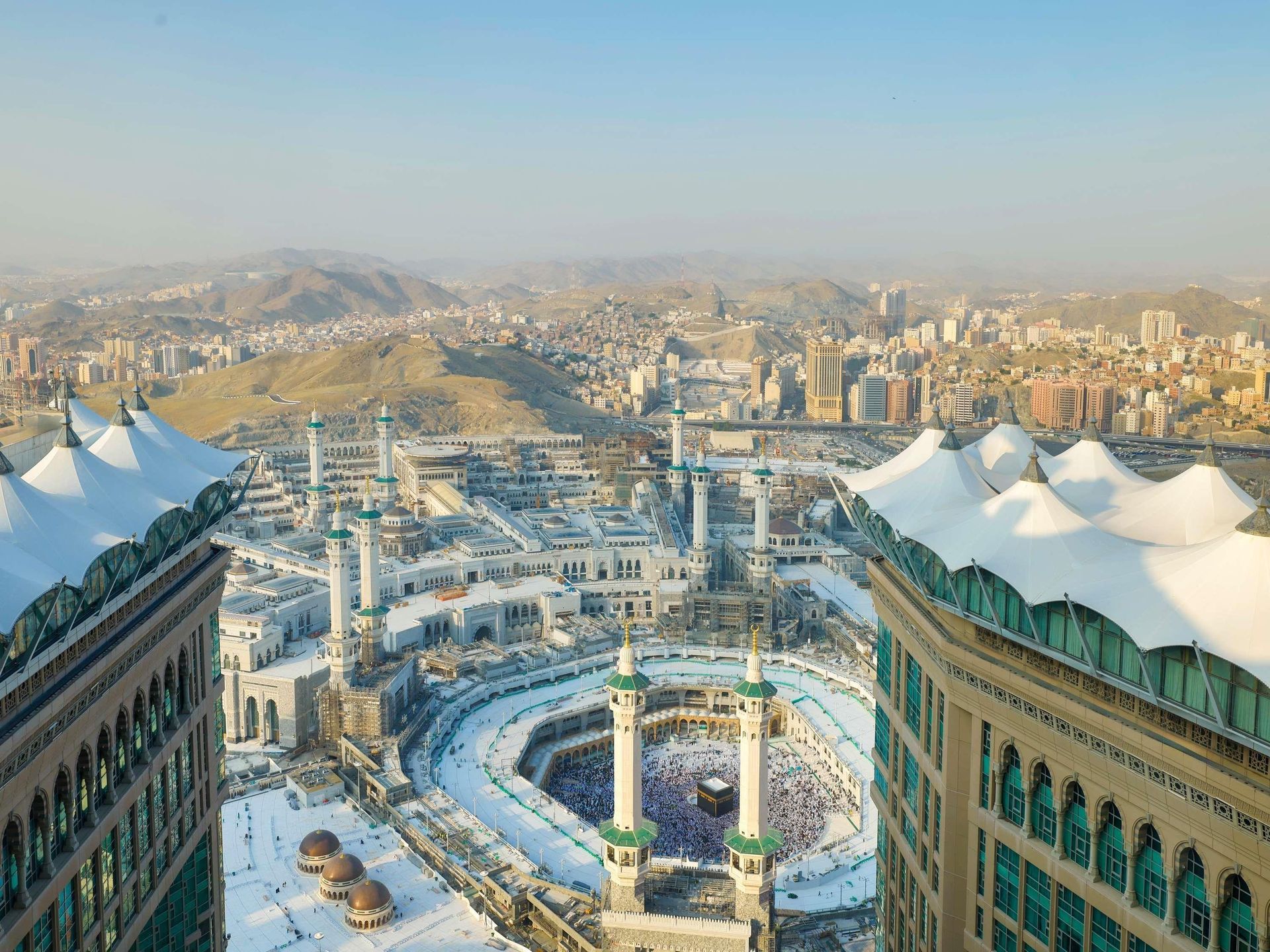 Masjid al-Haram and Makkah during an Umrah journey – TrustedUmrah.com
