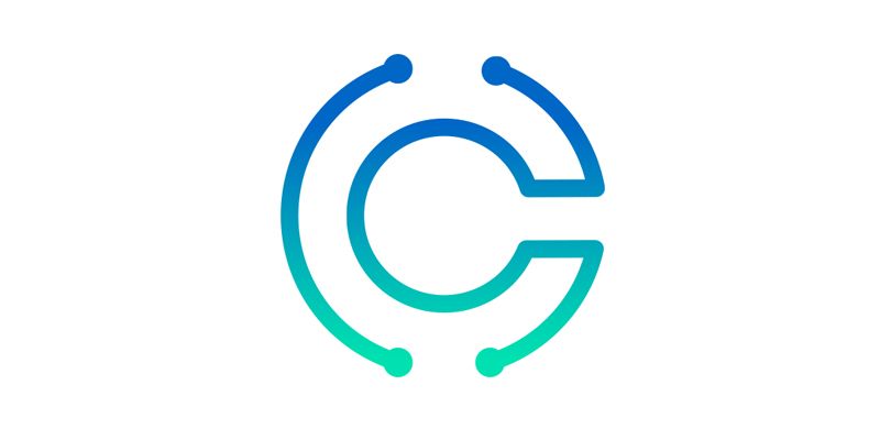 Un logo minimalista caratterizzato da un'icona a forma di 