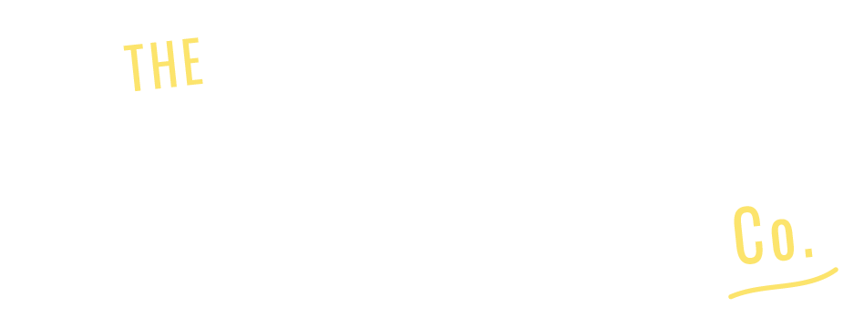 Yellow hand-drawn &ldquo;THE&rdquo; and &ldquo;Co.&rdquo; on a white background