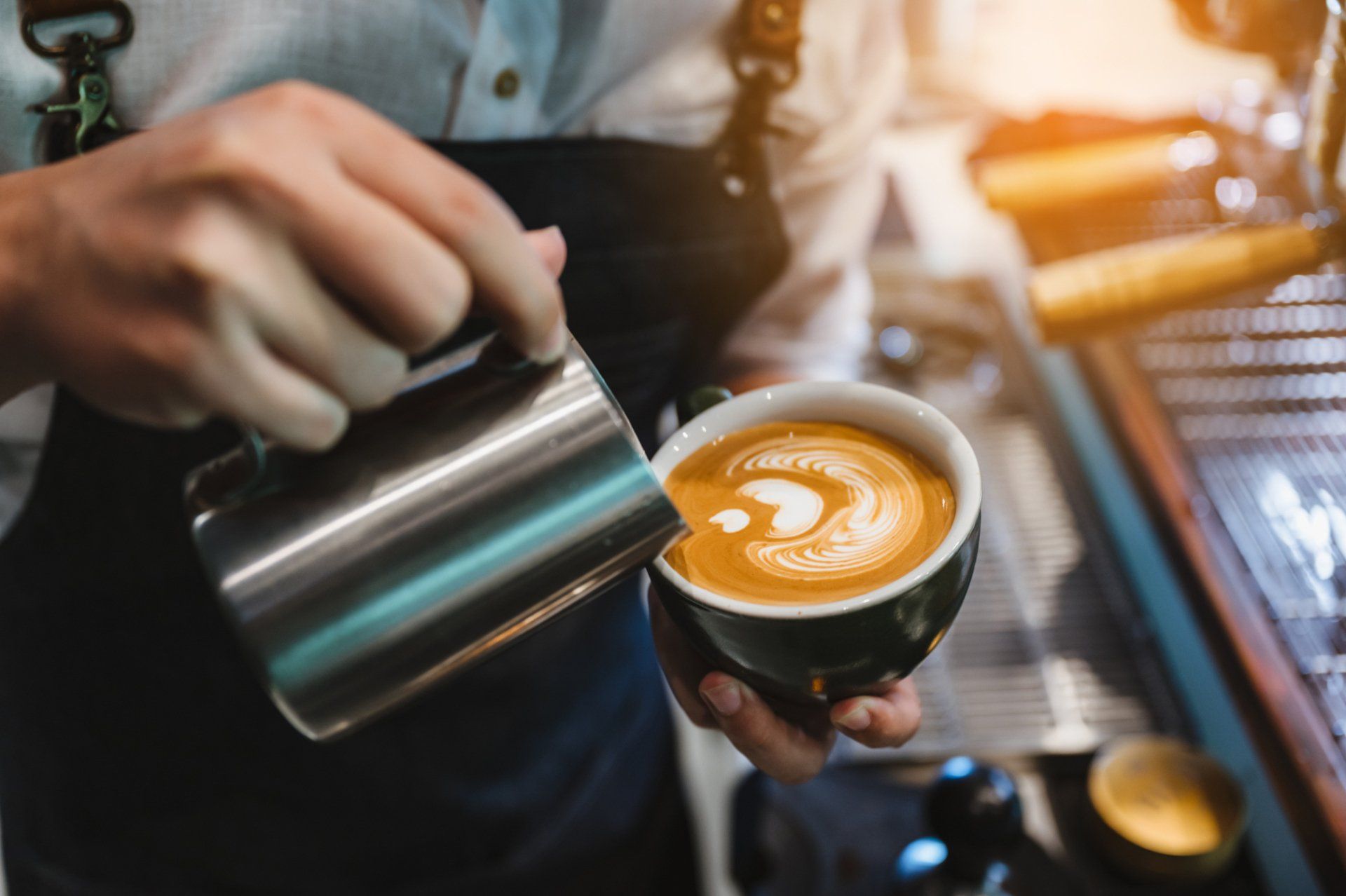 Barista Making Latte Art — Hobart, TAS — South On Collins