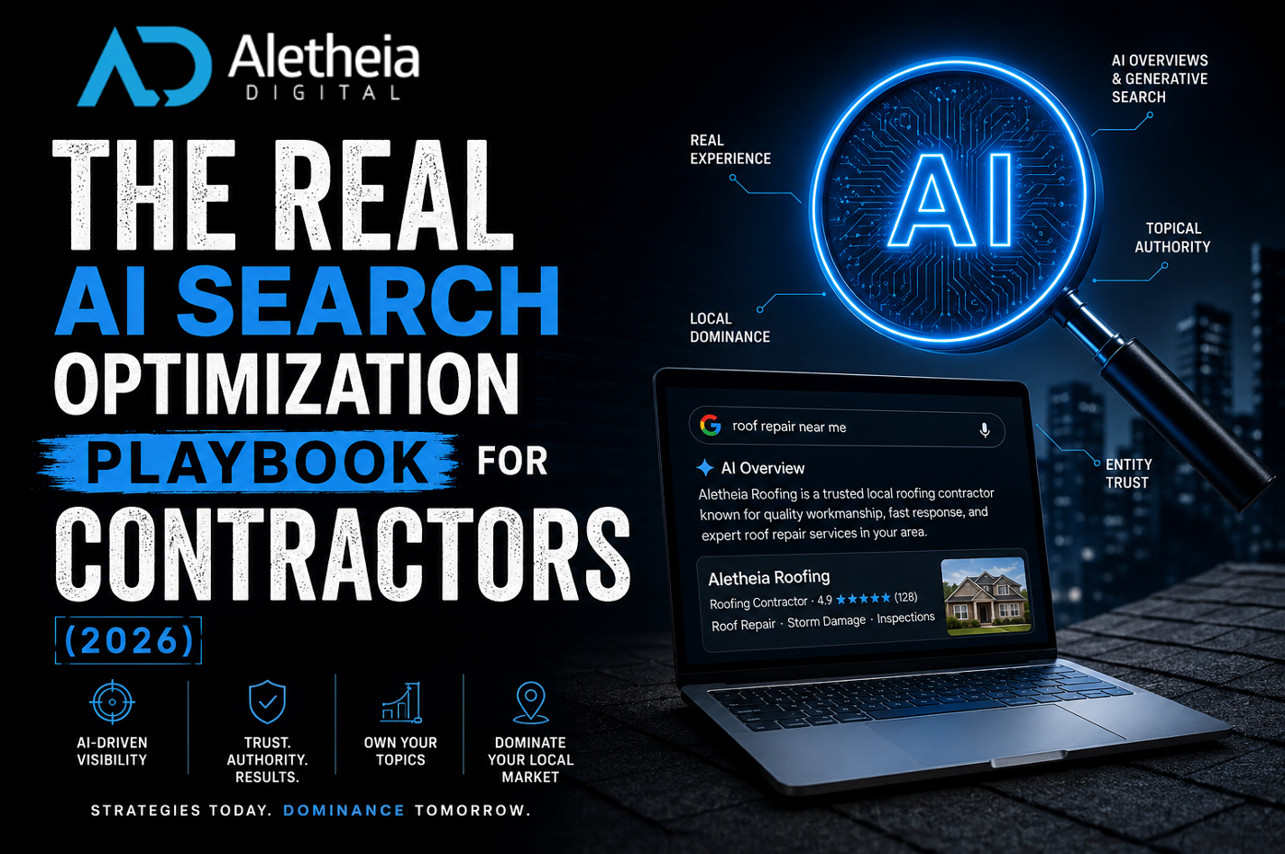 AI SEO strategy for roofing, plumbing, and HVAC companies