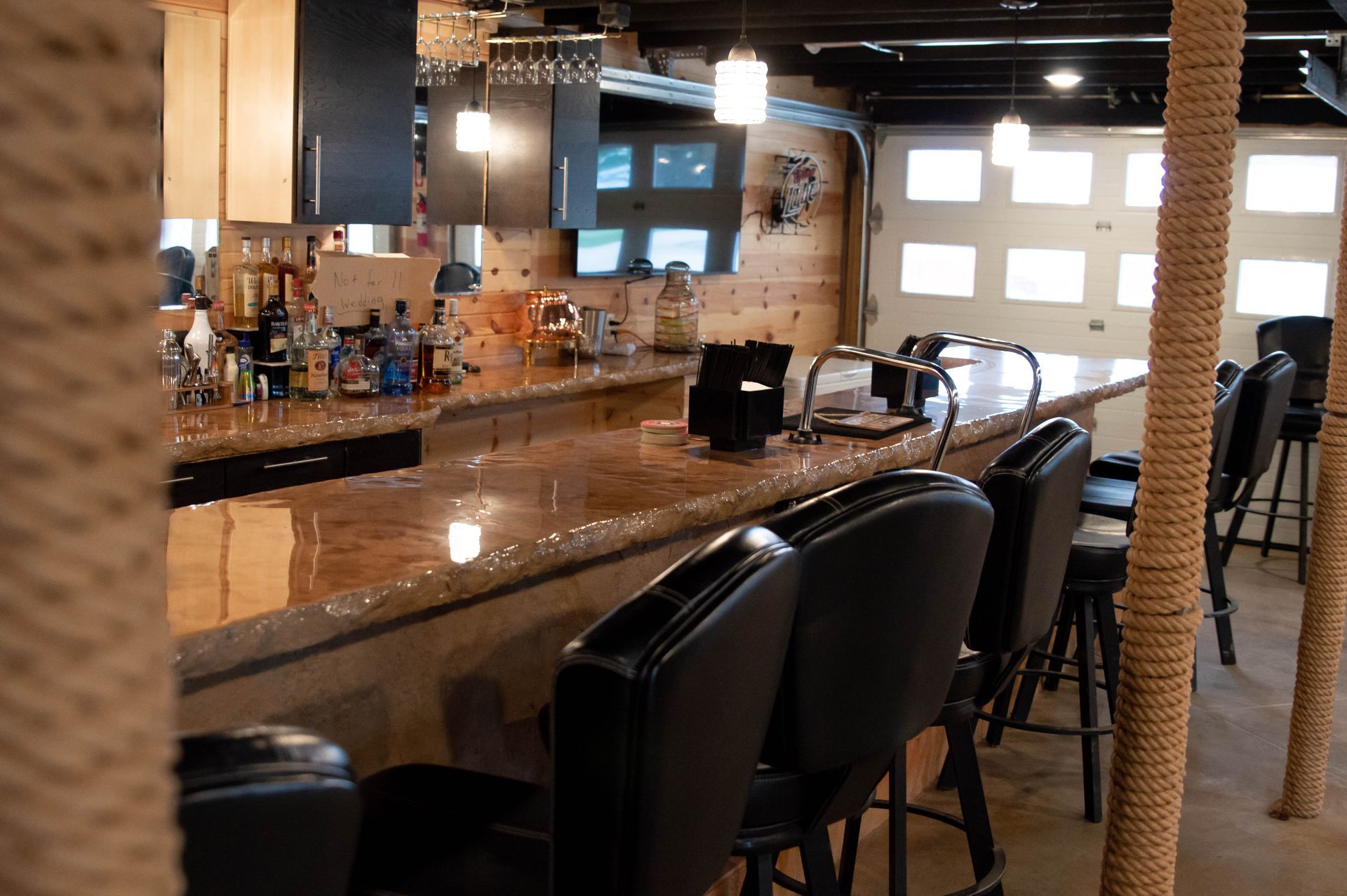 downstairs bar area