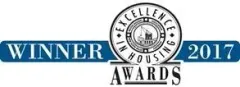 Winner Awards 2017 logo with blue ribbon and circular Excellence in Housing seal — Fineworx Joinery in Warnervale, NSW
