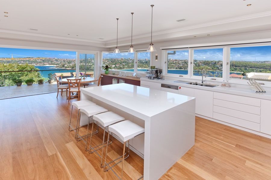 Bright Modern Kitchen with White Island — Fineworx Joinery in Warnervale, NSW