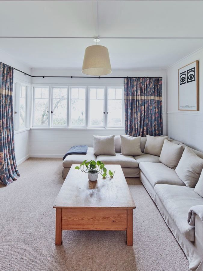 Bright Living Room with A Beige Sectional and Large Windows — Fineworx Joinery in Warnervale, NSW