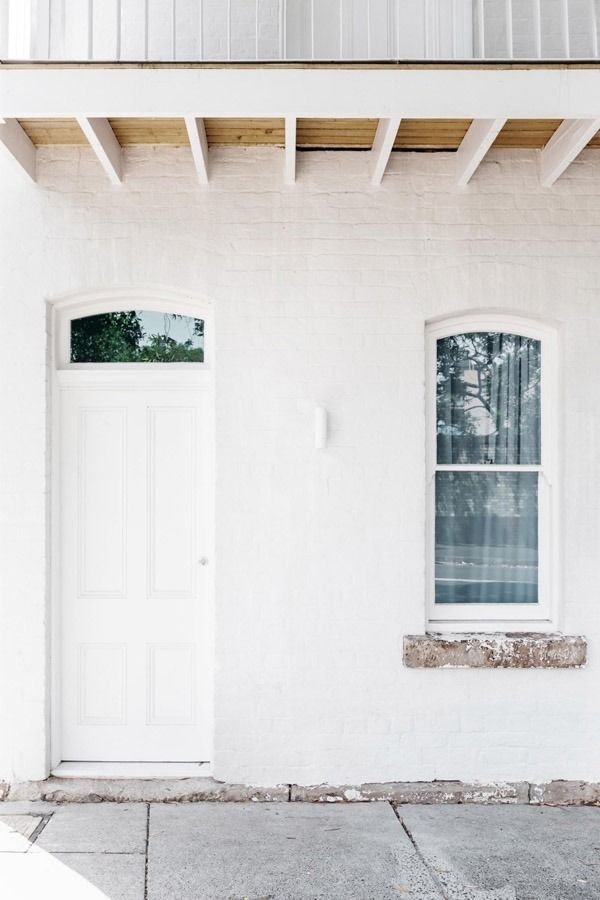 White Building Exterior with A White Door — Fineworx Joinery in Warnervale, NSW