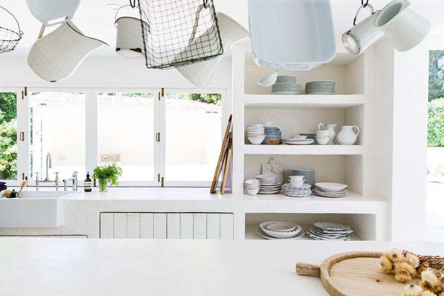 Bright White Kitchen with Sunlight Through Large Windows — Fineworx Joinery in Warnervale, NSW