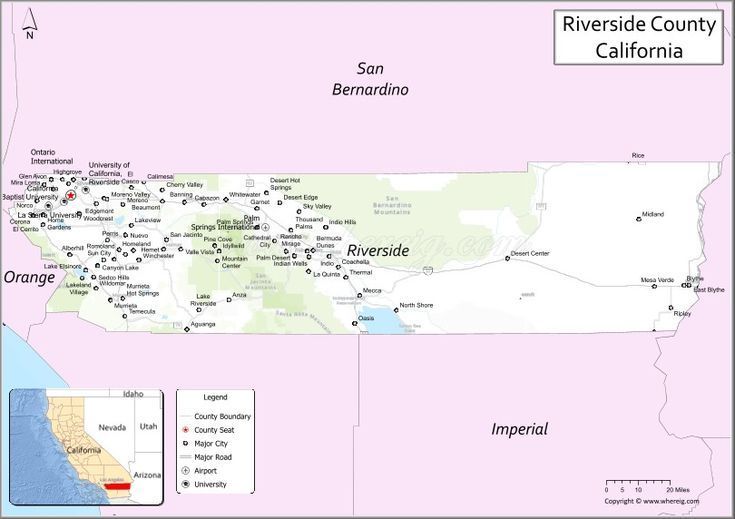 a map of LA county with cities
