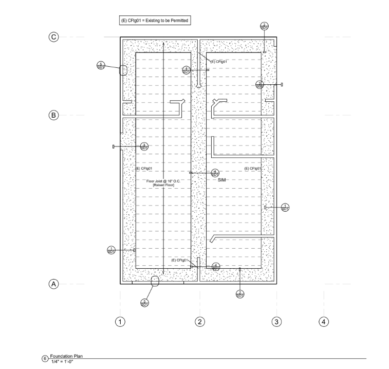 Black-and-white architectural floor plan with labeled rooms, walls, doors, and dimensions