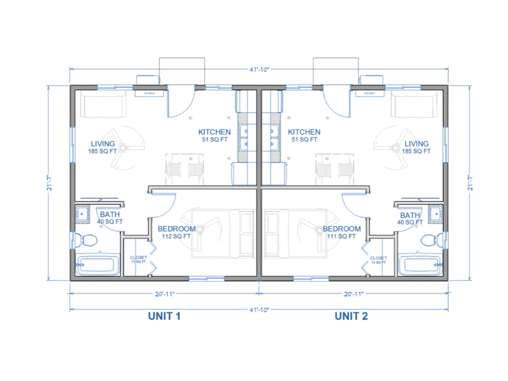 2 unit adu floorplan