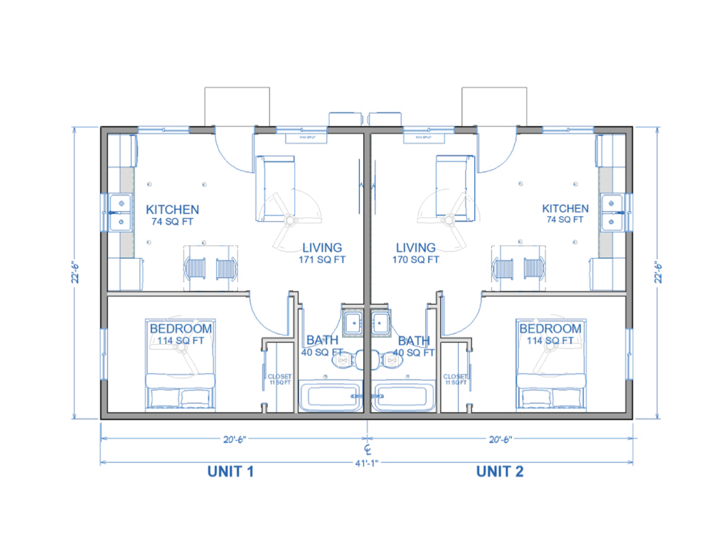 2 unit adu floorplan