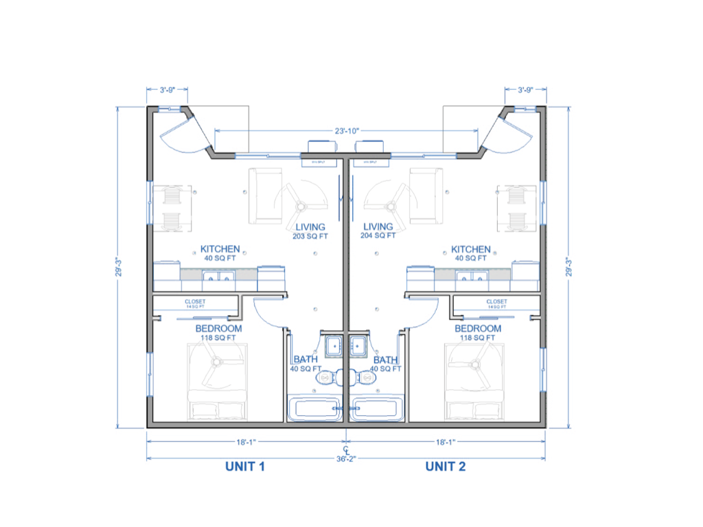 2 unit adu floorplan