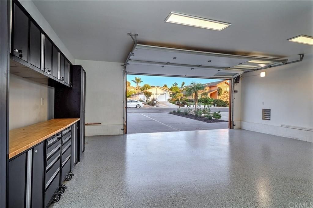 A newly designed garage interior.