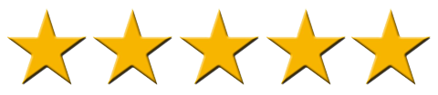 Five golden stars in a row.
