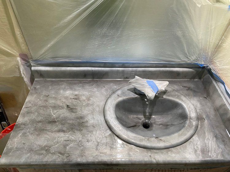 Sink With Epoxy Coat — Salem, OR — Elite Surface Coatings