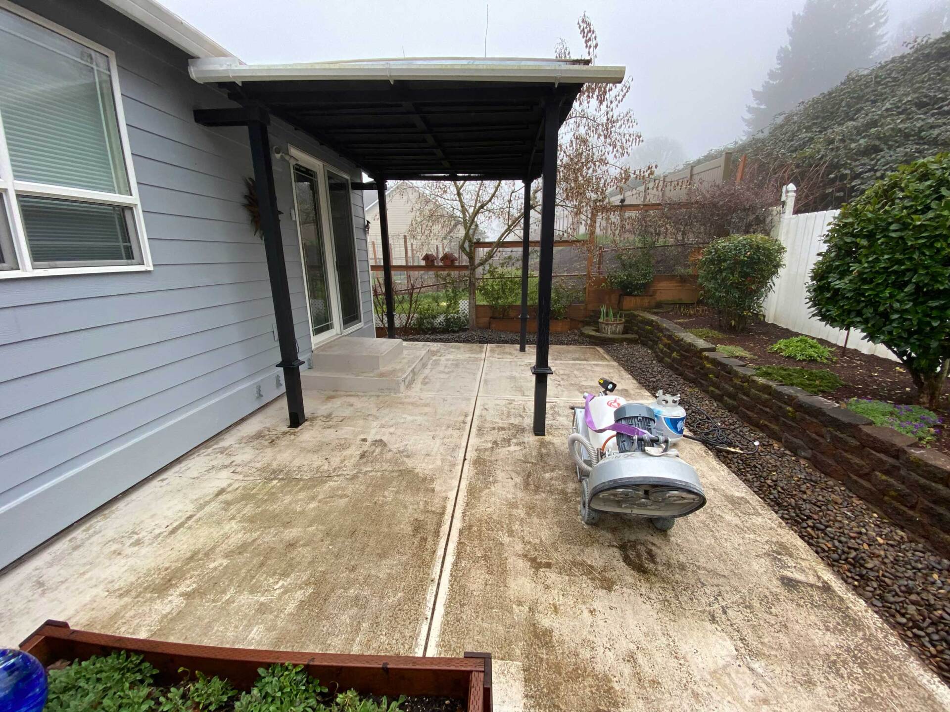 Patio Before Epoxy — Salem, OR — Elite Surface Coatings