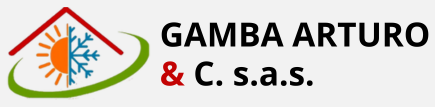 il logo di gama arturo & c. è rosso e nero .
