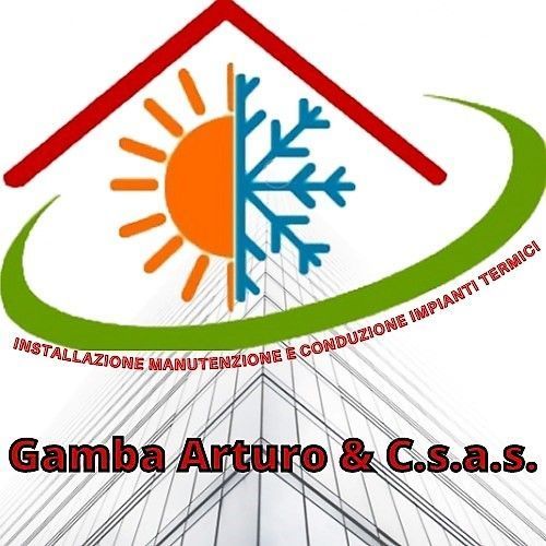 il logo di gama arturo & c. è rosso e nero .