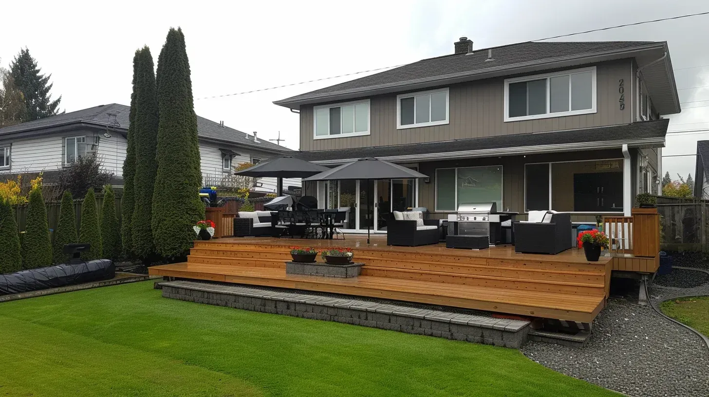 Multi-Level Deck Burnaby maximizes elevation differences with upper dining floors and lower spa or lounge sections. Beautiful transitions add architectural interest. A smart solution for sloped lots.
Floating Deck Burnaby offers fast turnaround with minimal foundation work. Great for backyard makeovers on a budget. A clean modern solution for small spaces.
Deck Repair Burnaby restores aging decks by replacing rotted joists, tightening rails, sanding surfaces, and sealing against rain. Cheaper than full replacement when structure is sound. Safety and cosmetic improvements combined.