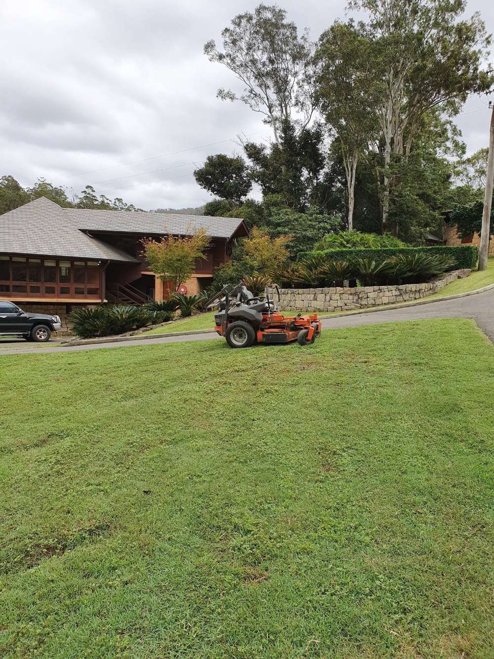 Backyard with Law Mowing Tools  — Landscaping inspiration in Matcham, Central Coast