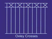 Diagram of vertical parallel lines topped with crossed lines, labeled 