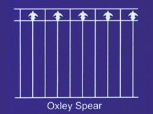 Diagram of Oxley Spear, composed of vertical lines with upward-pointing arrows on a horizontal line.