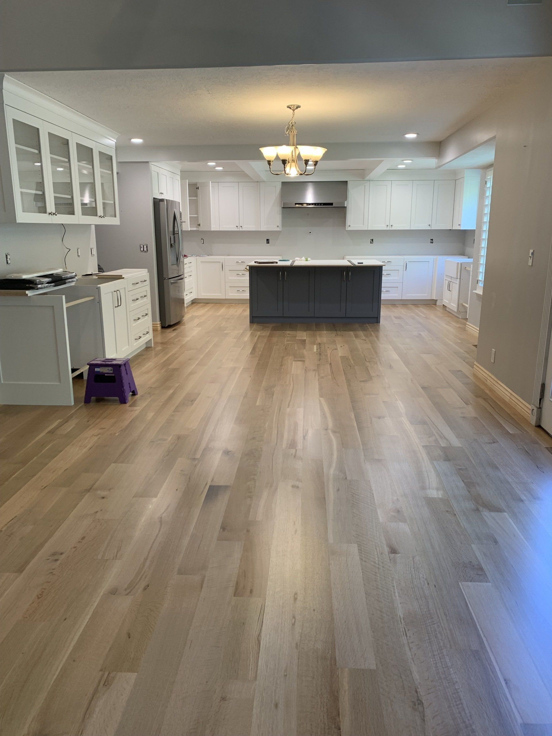 kitchen extension with new floors