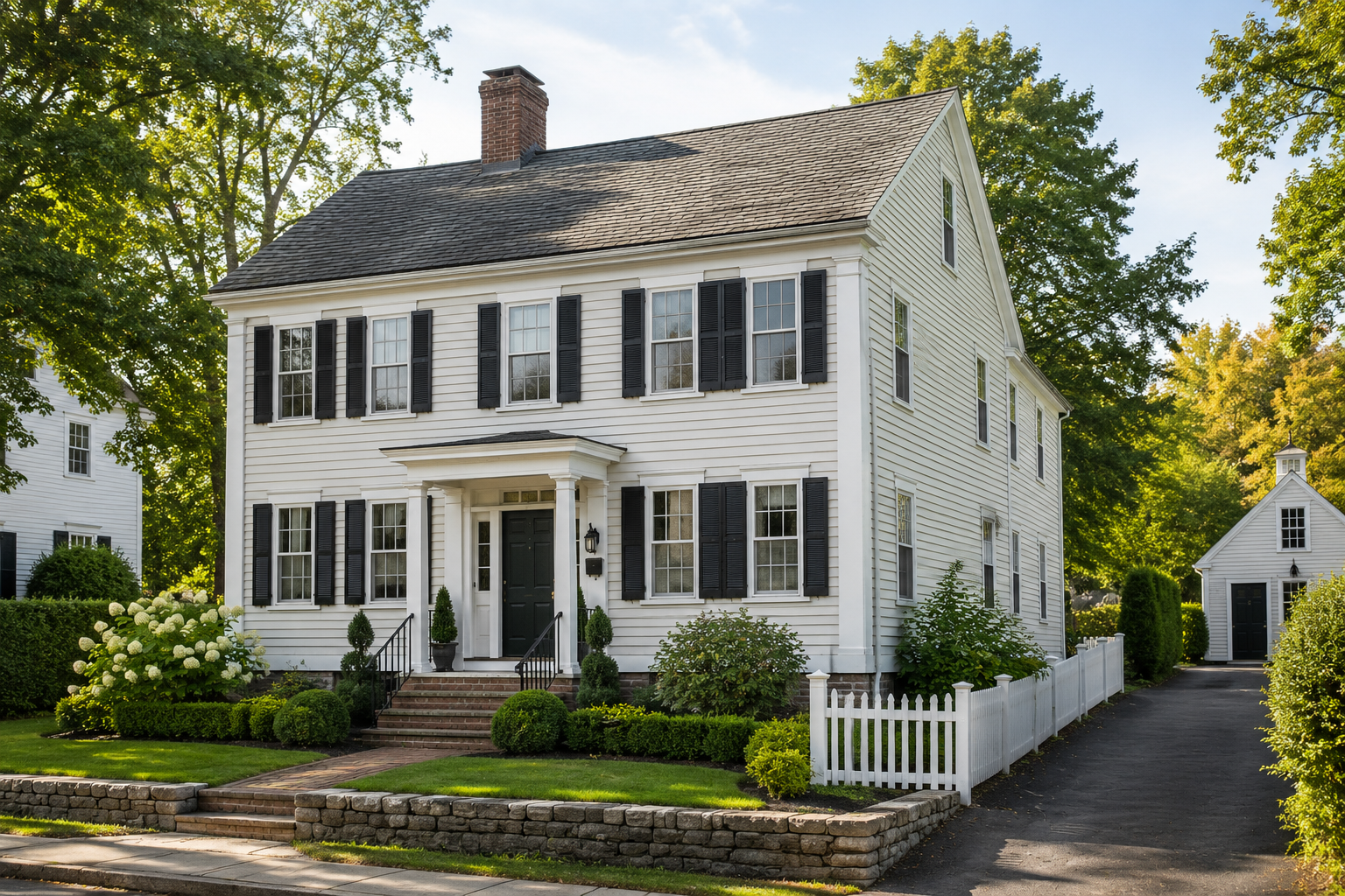 PowerBees performing professional dryer vent cleaning in a historic colonial home in Natick, Massach
