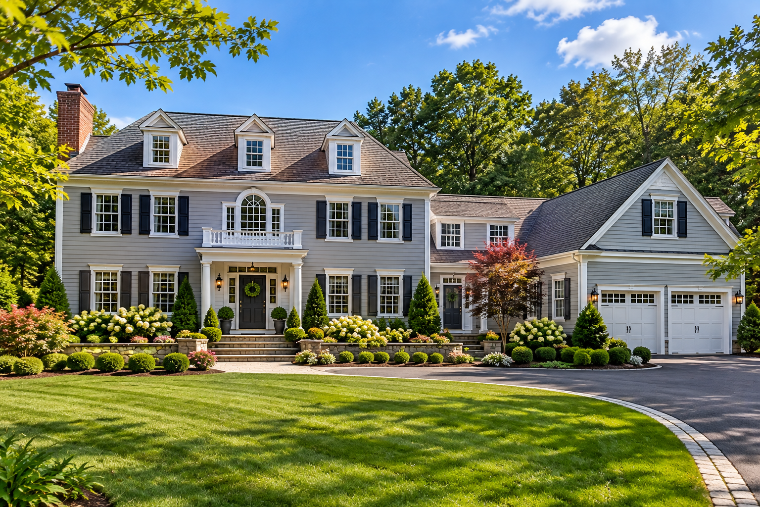 Colonial home in Foxborough, MA where PowerBees performed Mold Testing to investigate recurring base